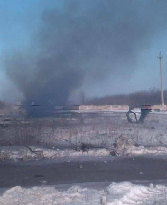 В Белгородской области упал военный самолет.