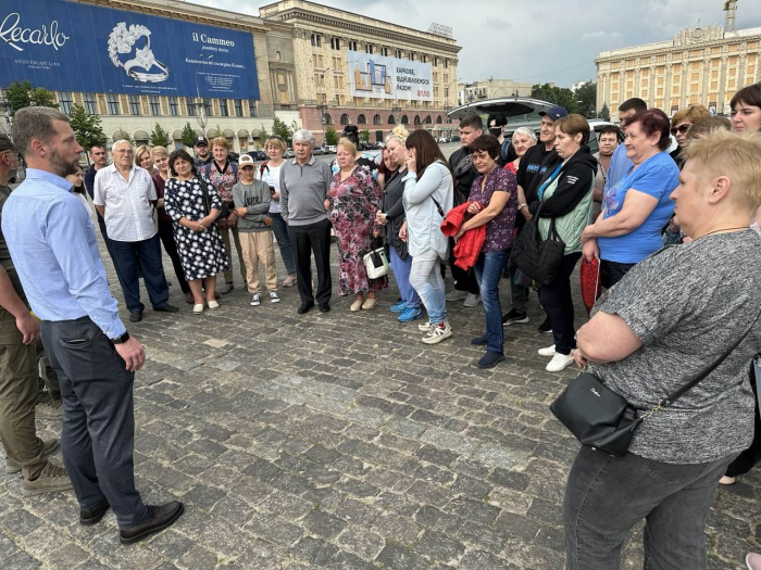 В Харькове переселенцы из Бахмутского района могут получить гуманитарную помощь.