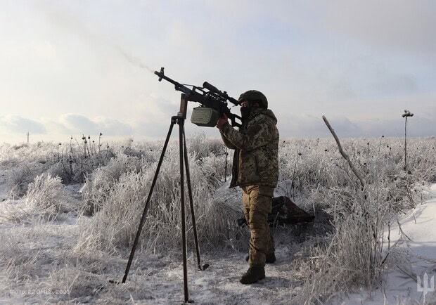 Карта боевых действий в Украине 21 января. 