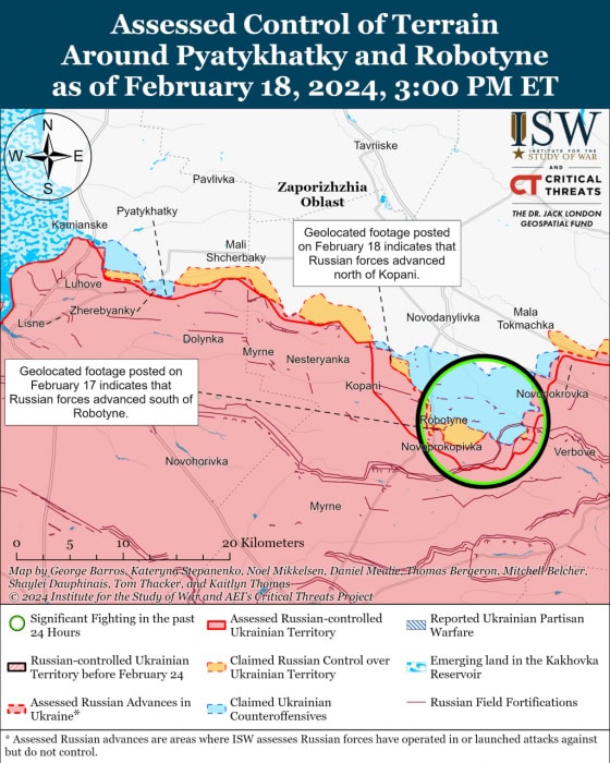 Карта боевых действий на Украине 19 февраля -