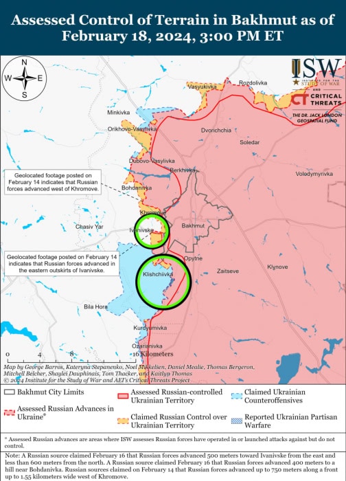 Карта боевых действий на Украине 19 февраля -