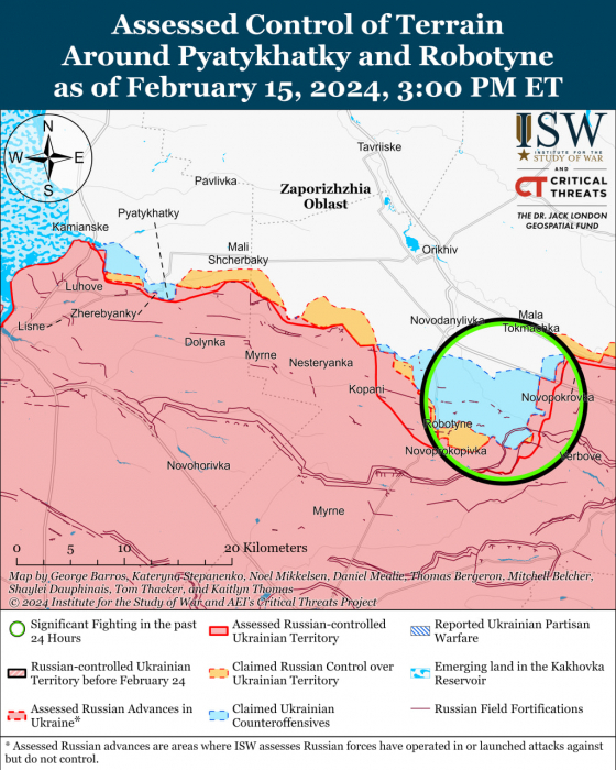 Карта боевых действий на Украине 16 февраля -