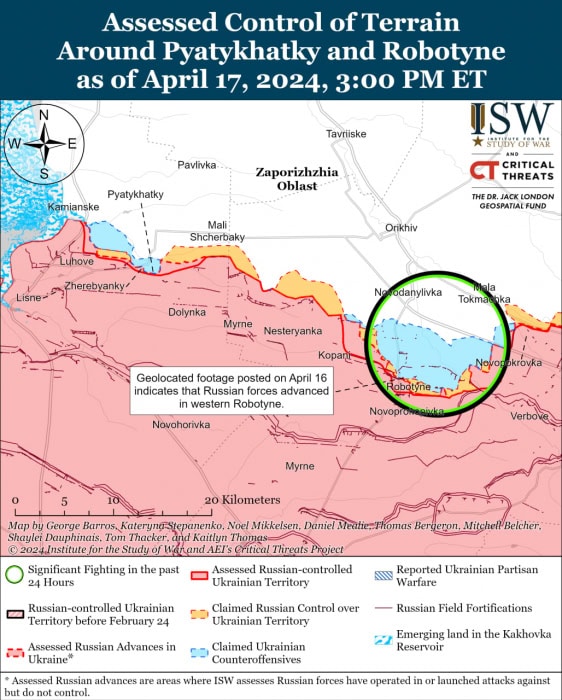 Карта боевых действий на Украине 18 апреля.