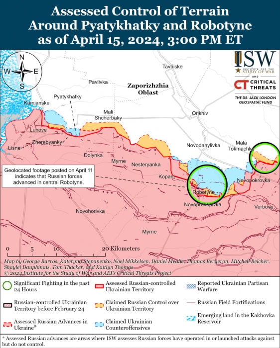 Карта боевых действий на Украине 16 апреля.