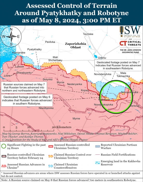 Карта боевых действий на Украине 9 мая.