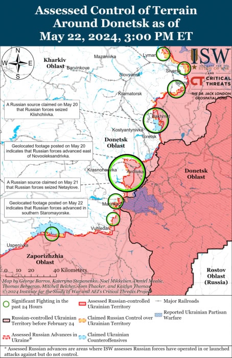 Карта боевых действий.