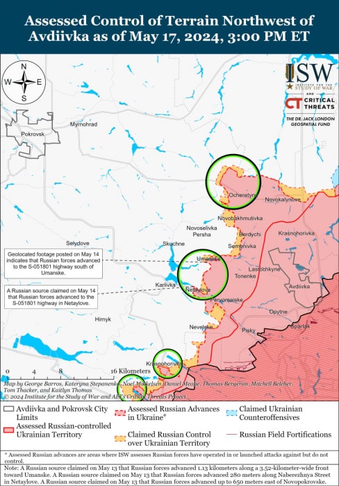 Карта боевых действий на Украине.