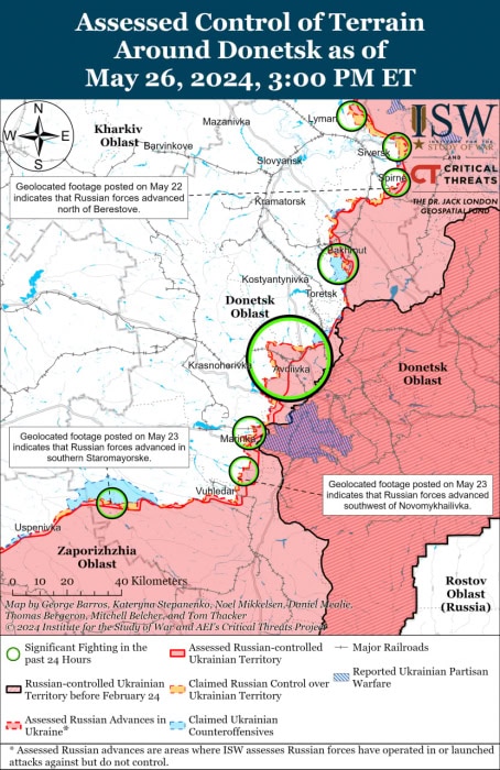 Карта боевых действий.