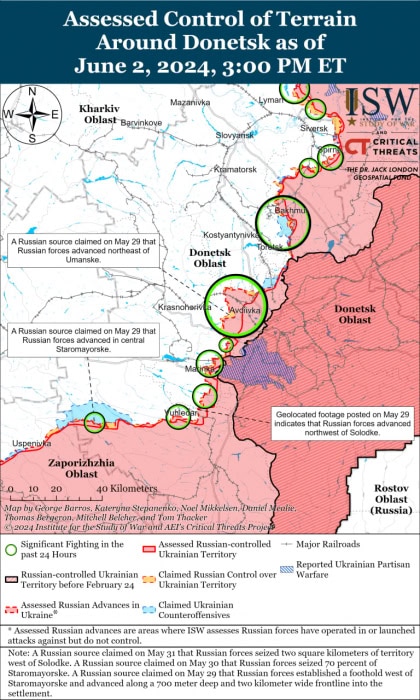 Карта боевых действий на Украине.