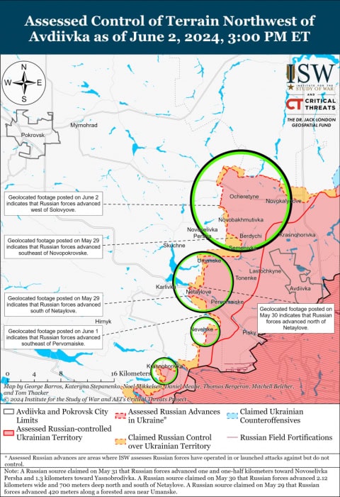 Карта боевых действий на Украине.