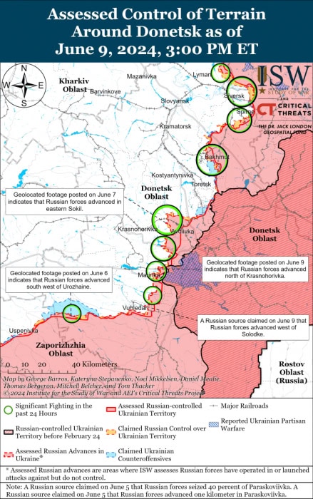 Карта боевых действий.