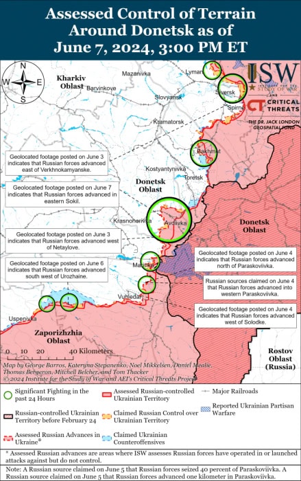 Карта боевых действий на Украине.