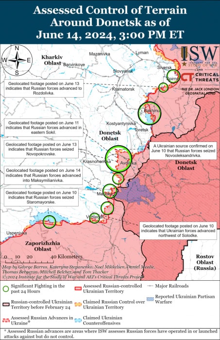 Карта боевых действий.