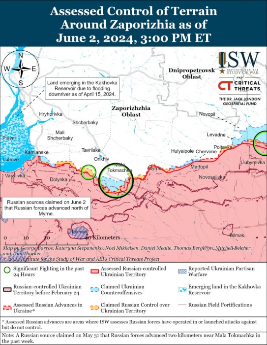 Карта боевых действий на Украине.