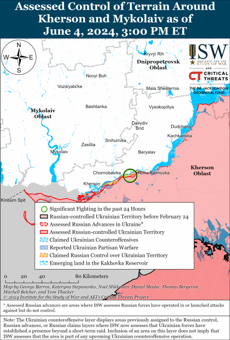 Карта боевых действий на Украине.