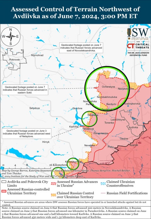 Карта боевых действий на Украине.