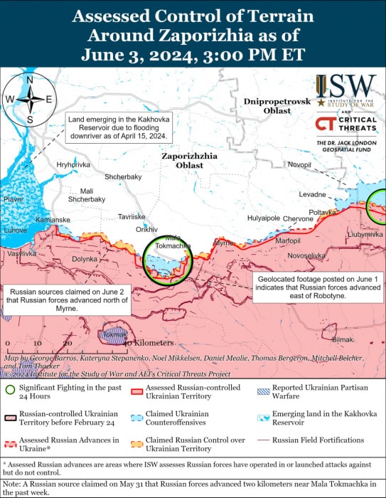 Карта боевых действий на Украине.