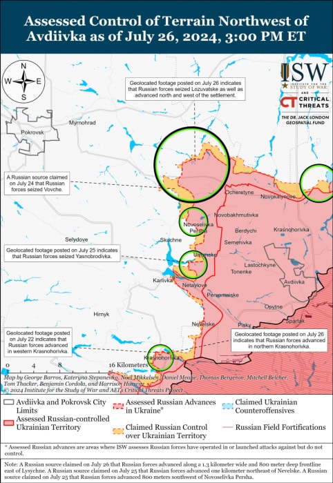 Карта боевых действий.