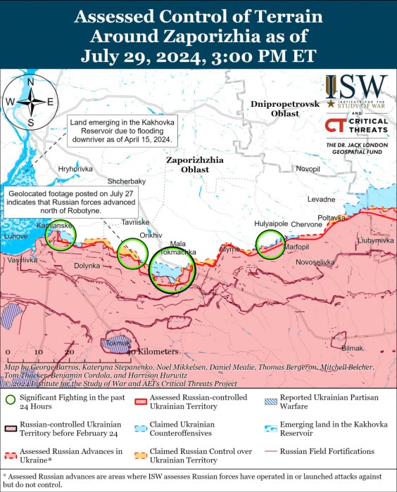 Карта боевых действий.