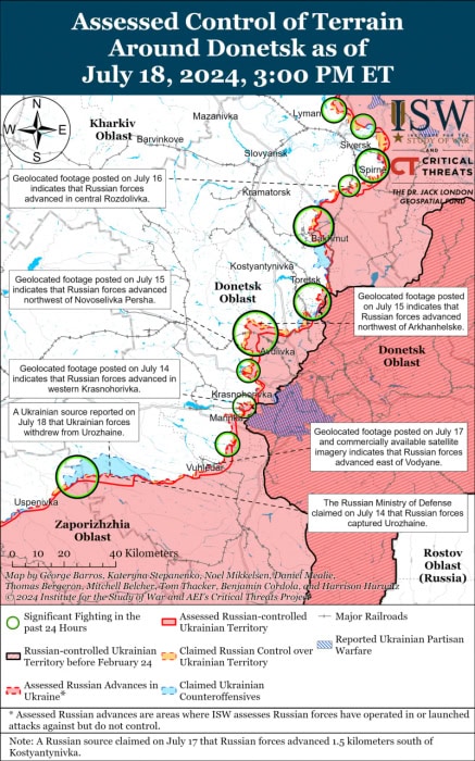 Карта боевых действий.