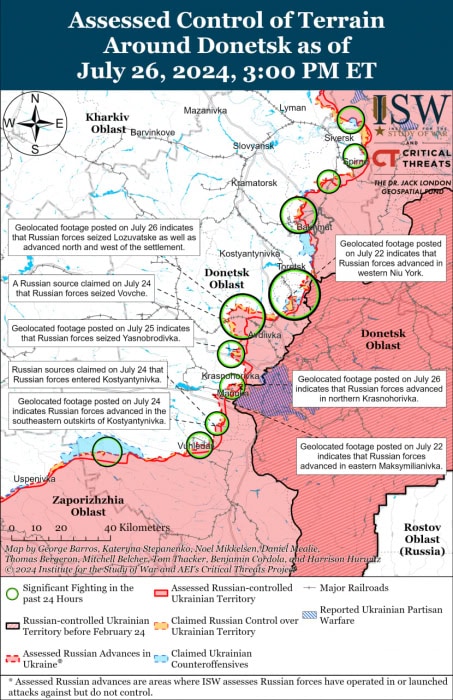 Карта боевых действий.