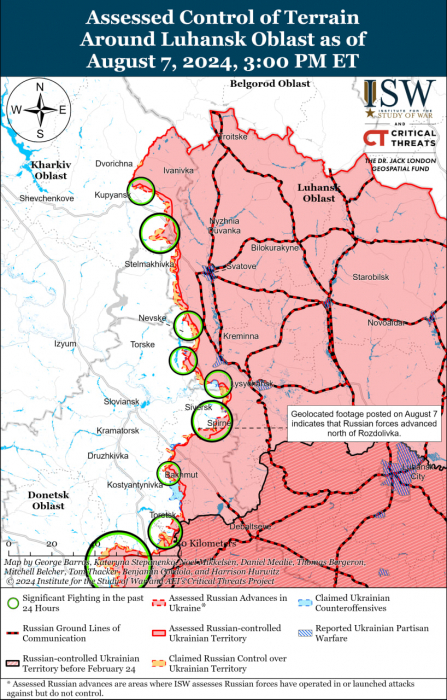 Карта боевых действий.