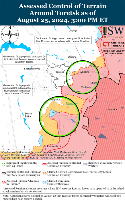 Карта боевых действий.