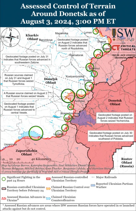 Карта боевых действий.