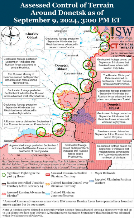 Карта боевых действий. Фото: understandingwar.org