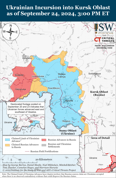 Карта боевых действий. Фото: understandingwar.org