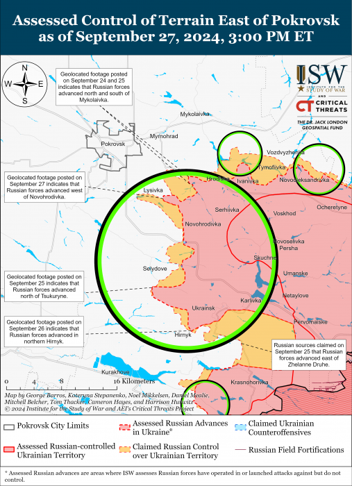 Карта боевых действий. Фото: understandingwar.org