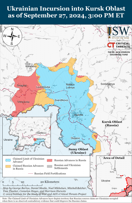 Карта боевых действий. Фото: understandingwar.org