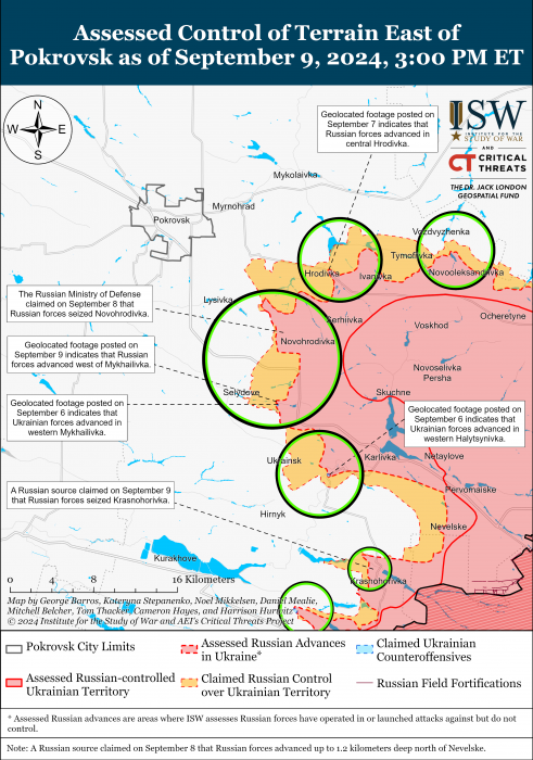 Карта боевых действий. Фото: understandingwar.org