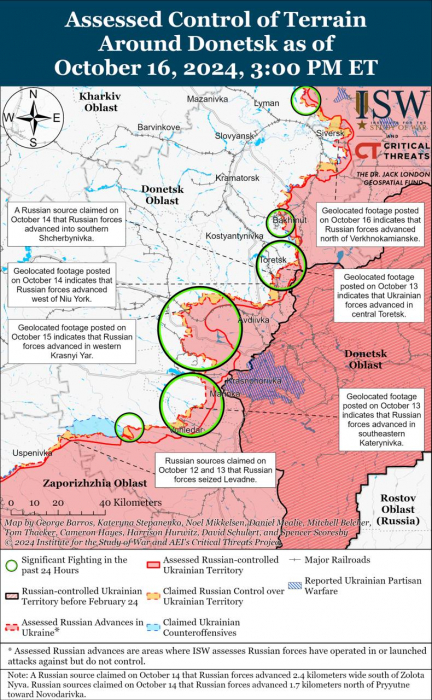 Карта боевых действий. Фото: understandingwar.org