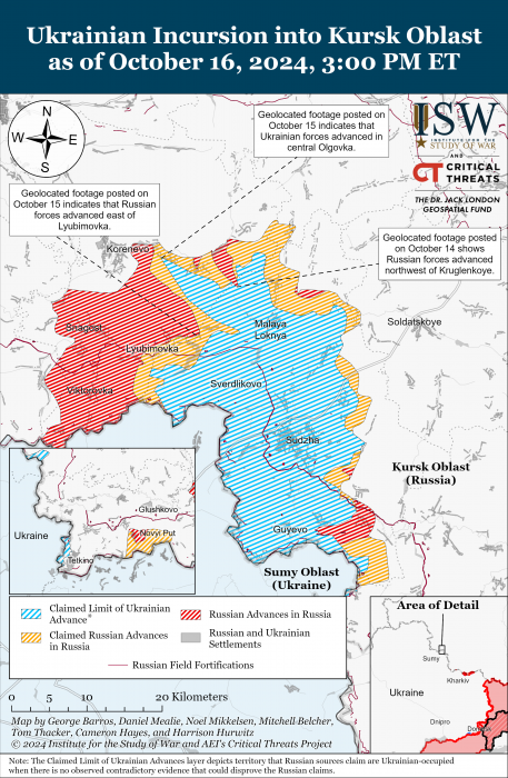 Карта боевых действий. Фото: understandingwar.org