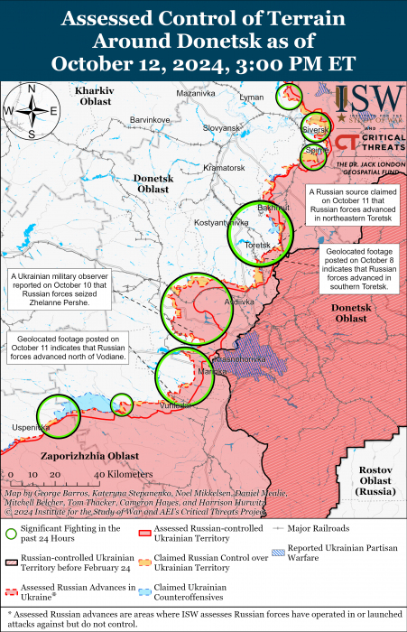 Карта боевых действий в Украине 13 октября фото 8 7