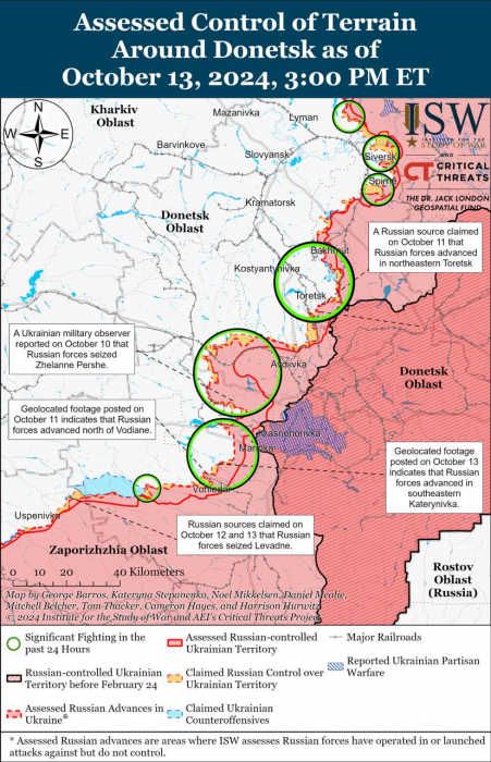 Карта боевых действий. Фото: understandingwar.org