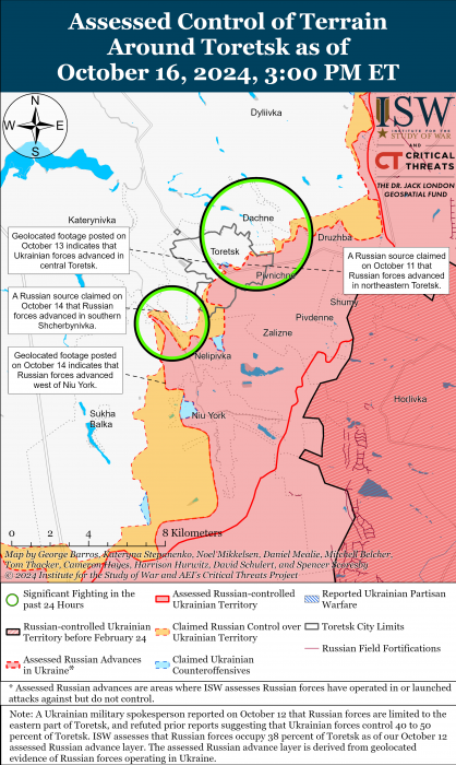 Карта боевых действий. Фото: understandingwar.org