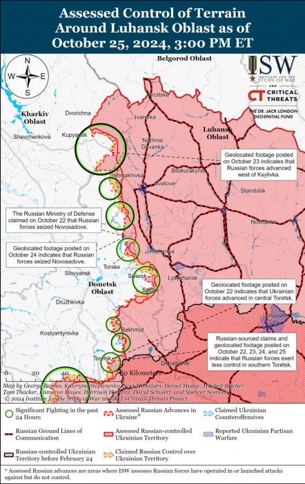 Карта боевых действий. Фото: understandingwar.org