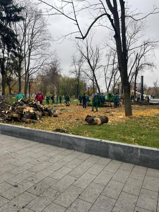 Санта-Клаус на площади Свободы снова получил "ранения".