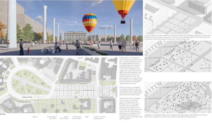 Первый этап: фонд Нормана Фостера представил четыре проекта реконструкции площади Свободы в Харькове фото 3 2
