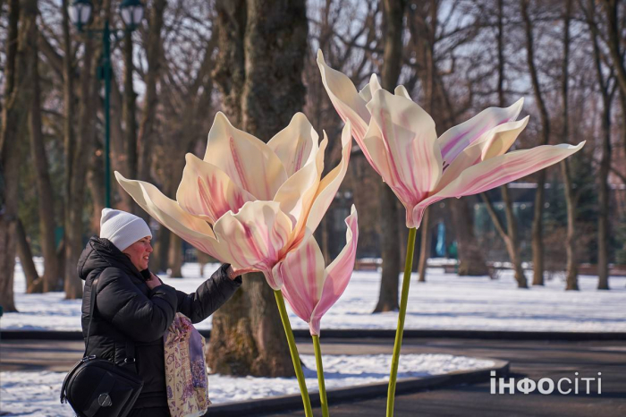 В Харькове установили весенние украшения. Фото: Инфосити